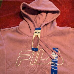 FILA Womens Logo Print Hooded Sweatshirt